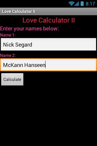 Love Calculator II