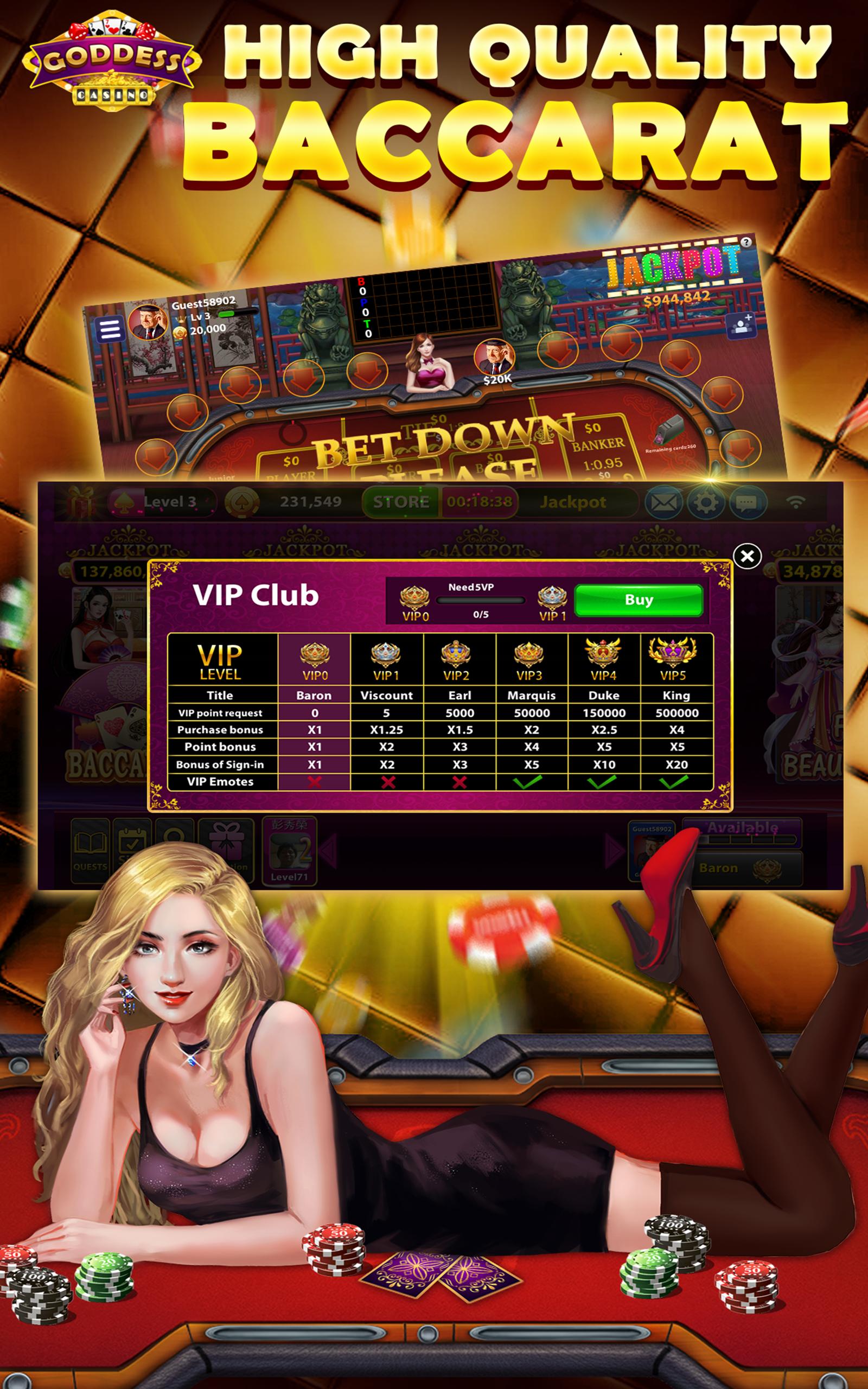 Goddess Casino-Holdem&Slot&Bac