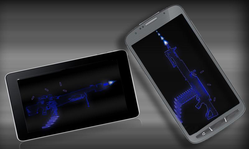 Neon Machine Gun Weapon