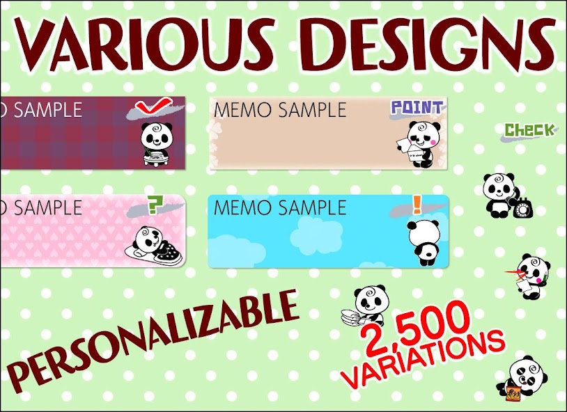 Memo Pad Panda (sticky) note