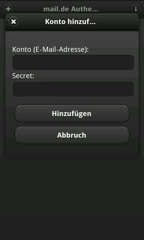 mail.de Authenticator