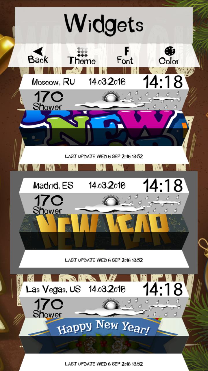 Happy New Year Weather Widget