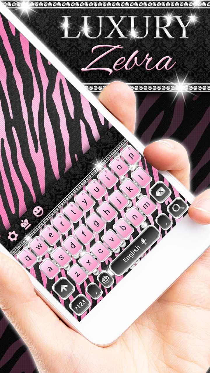 Zebra Keyboard - Luxury Pink Theme
