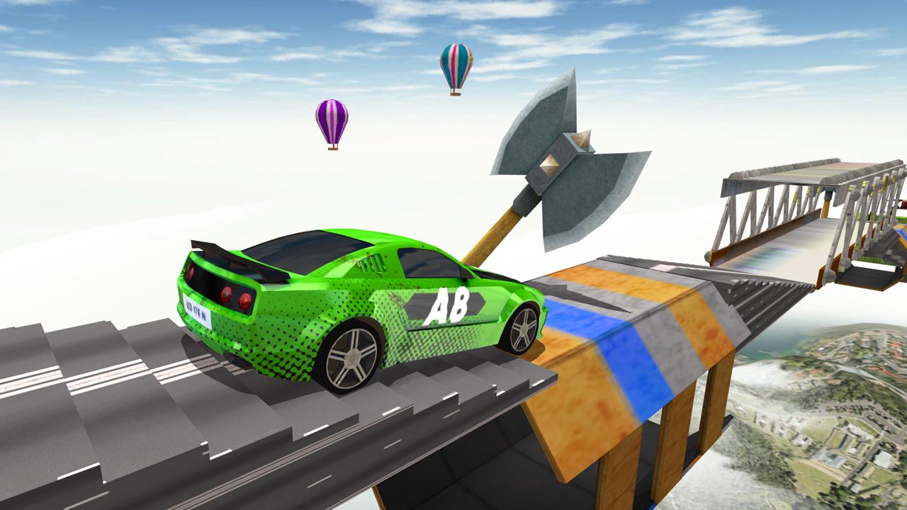 Mega Ramp Car stunt Driving 3d - Super Hero Games