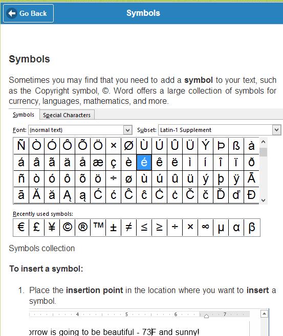 Tutorial for MS Word