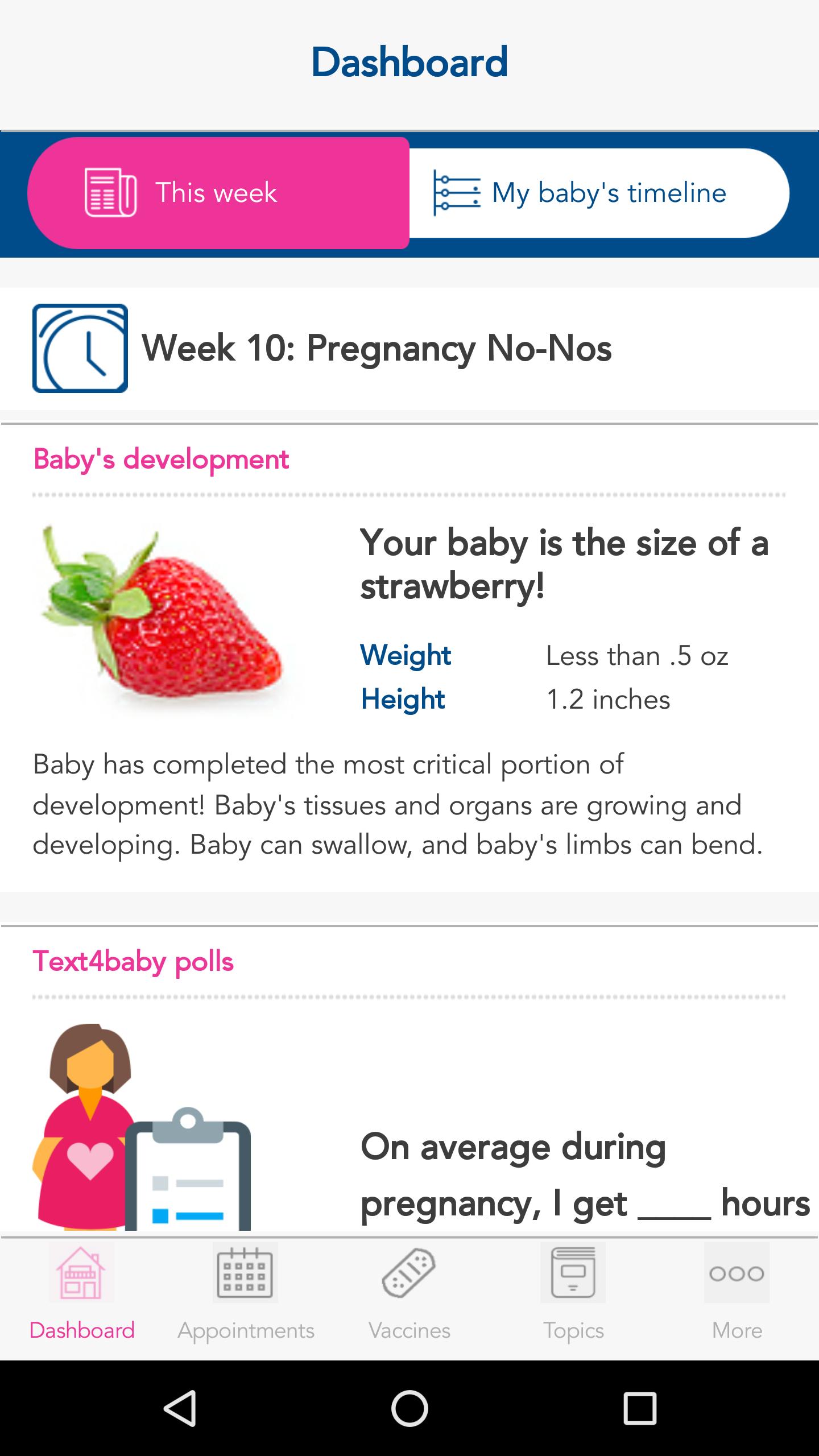 Text4baby: Pregnant & New Moms
