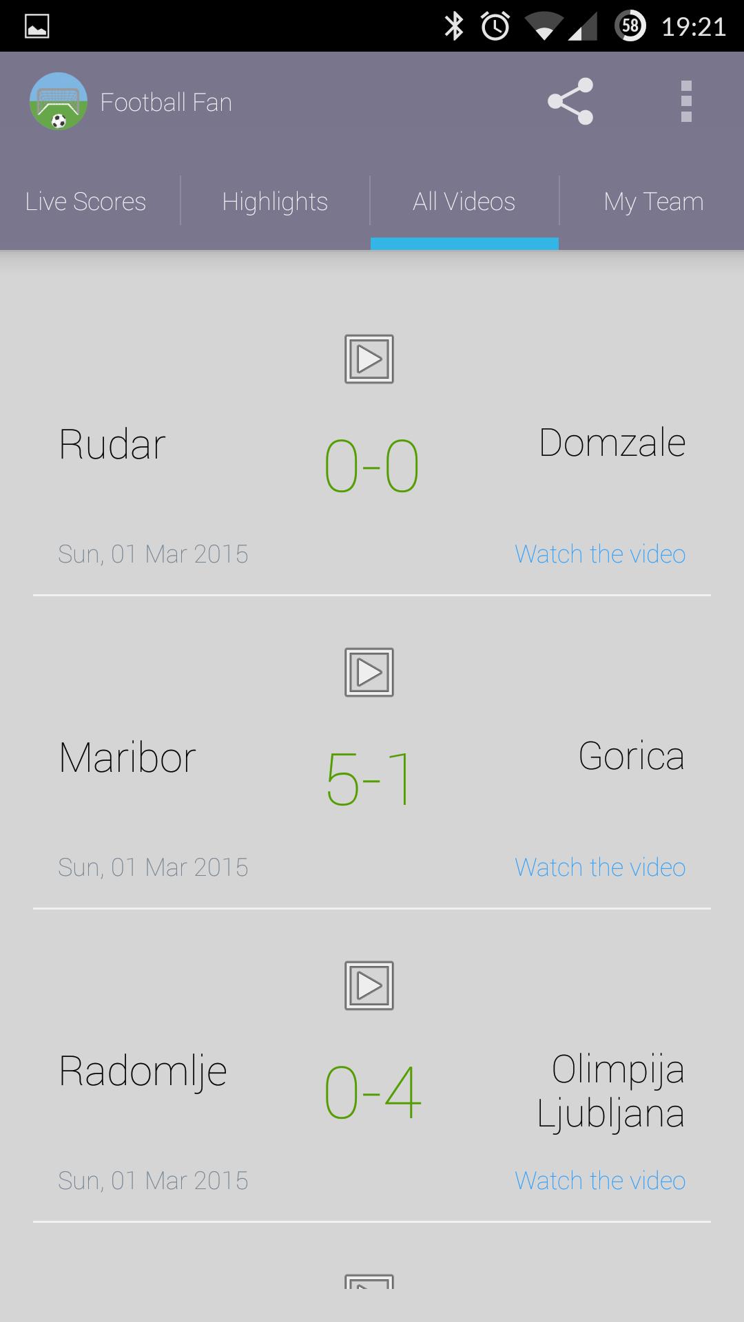 Football Highlight Live Scores