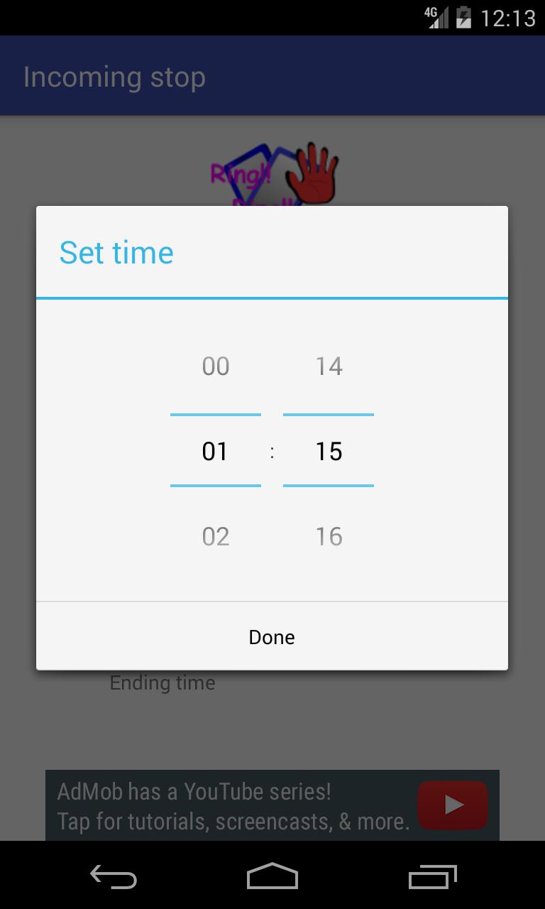 Stop the incoming call
