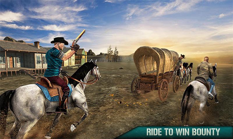 Wild West Bounty Hunter Horse Rider Shooting Games