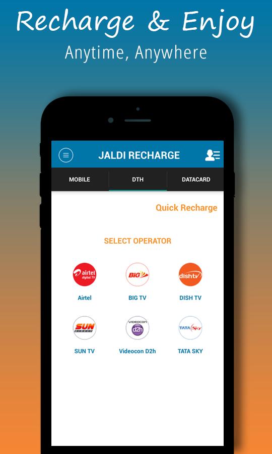 Mobile Recharge,DTH & Datacard