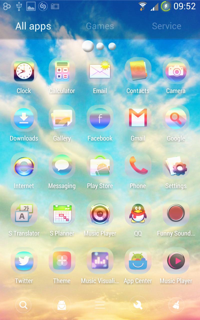 ColoredCloud GoLauncher Theme