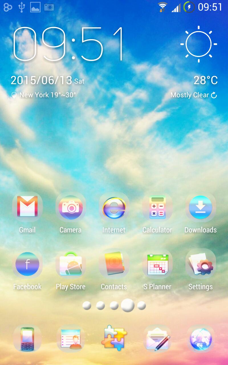 ColoredCloud GoLauncher Theme