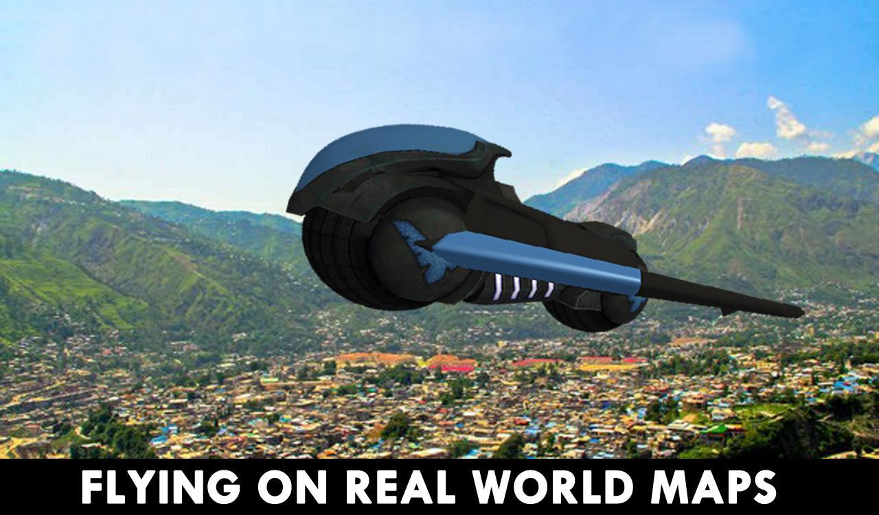 Flying motorcyle: Stunt motor bike rider