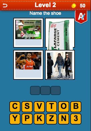 Sneaker 4 pics 1 word