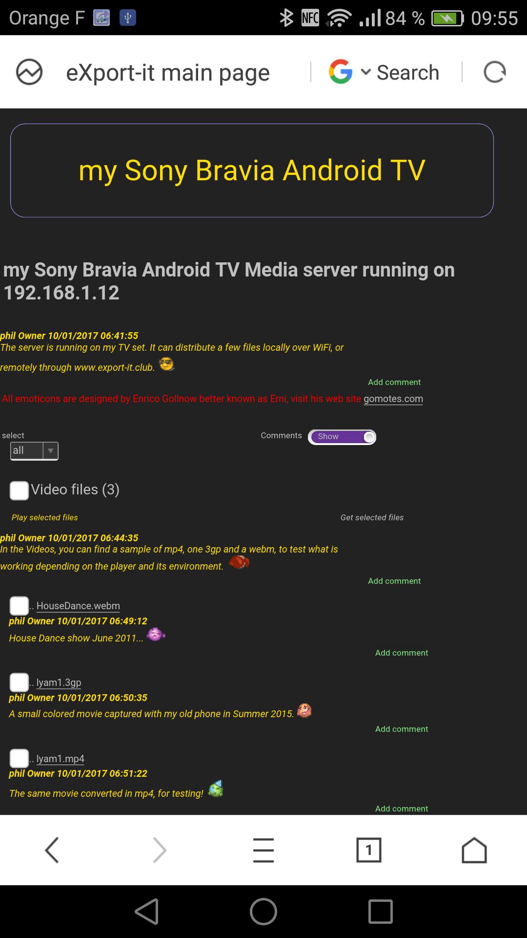 eXportitWeb filesharing & blog