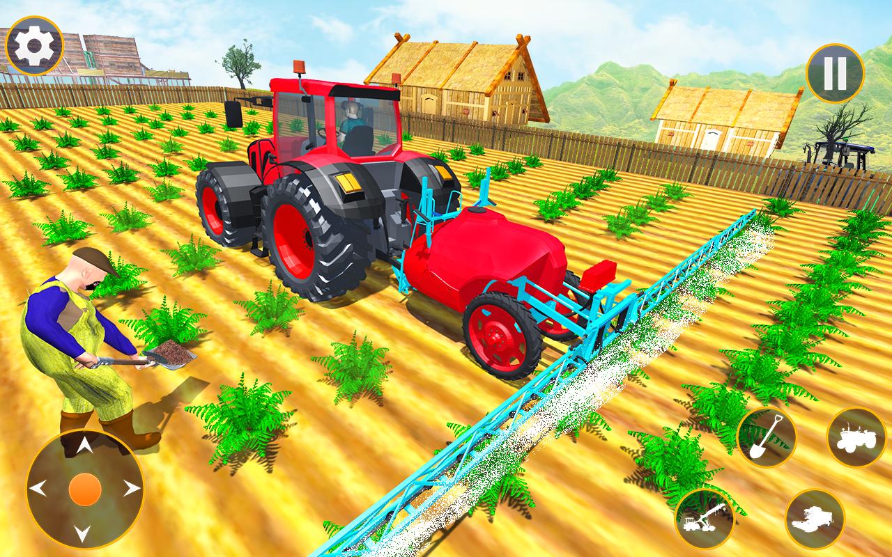 Tractor Trolley Farming Games