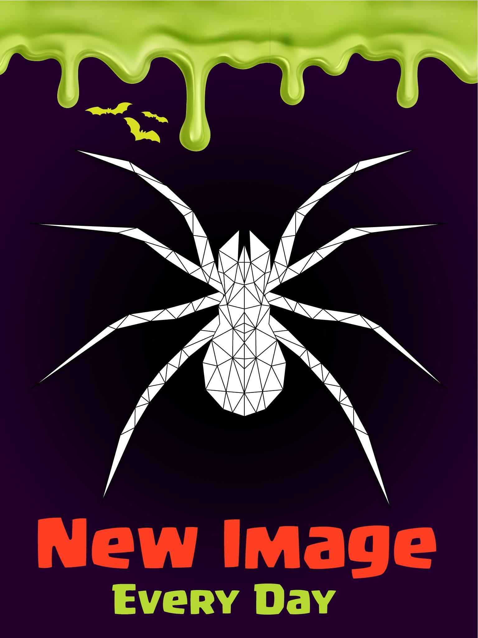 Halloween ColorPoly - Poly Art Coloring Pages HD