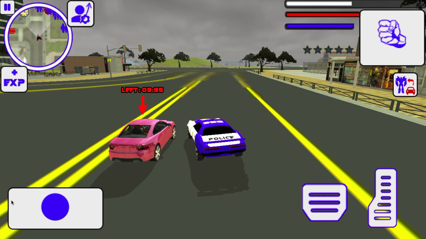 US Police robot car transform