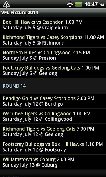 VFL Fixture 2024