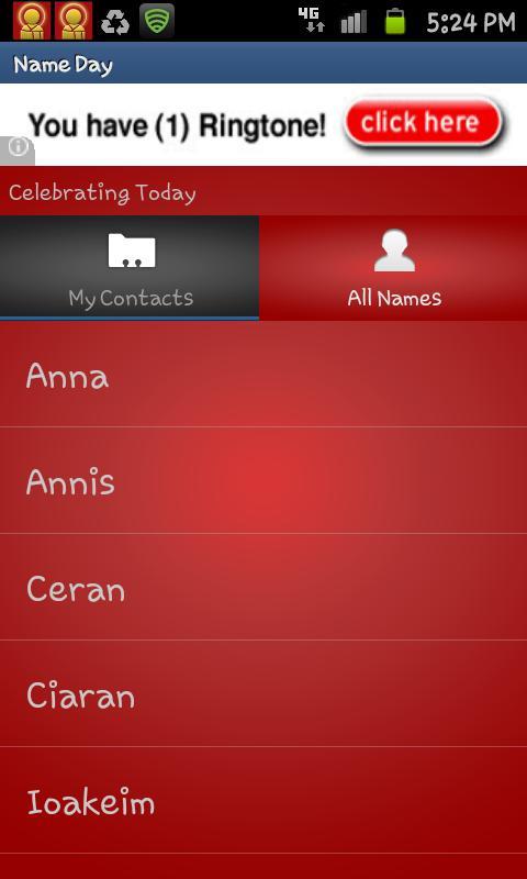 The NameDay App Trial