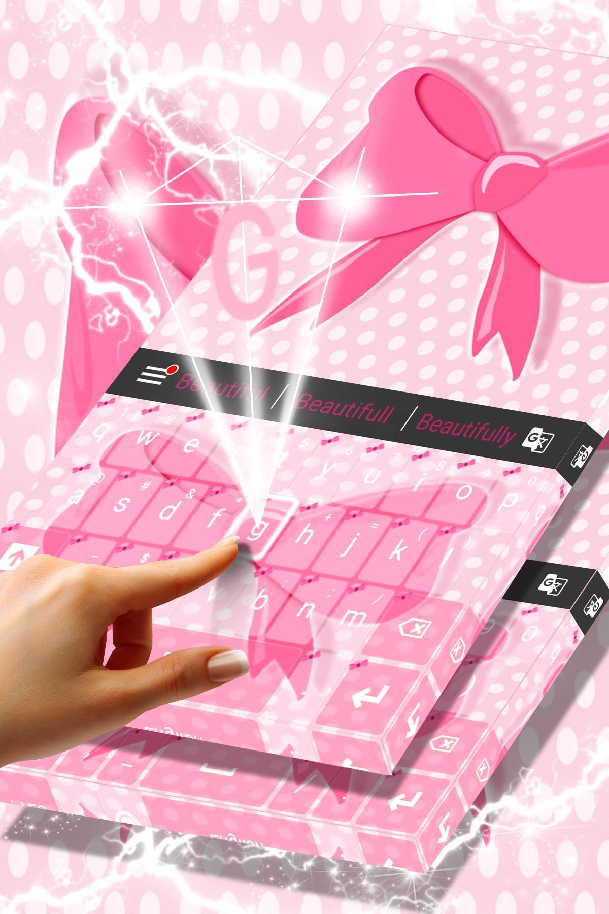 Pink Bow Keyboard Theme