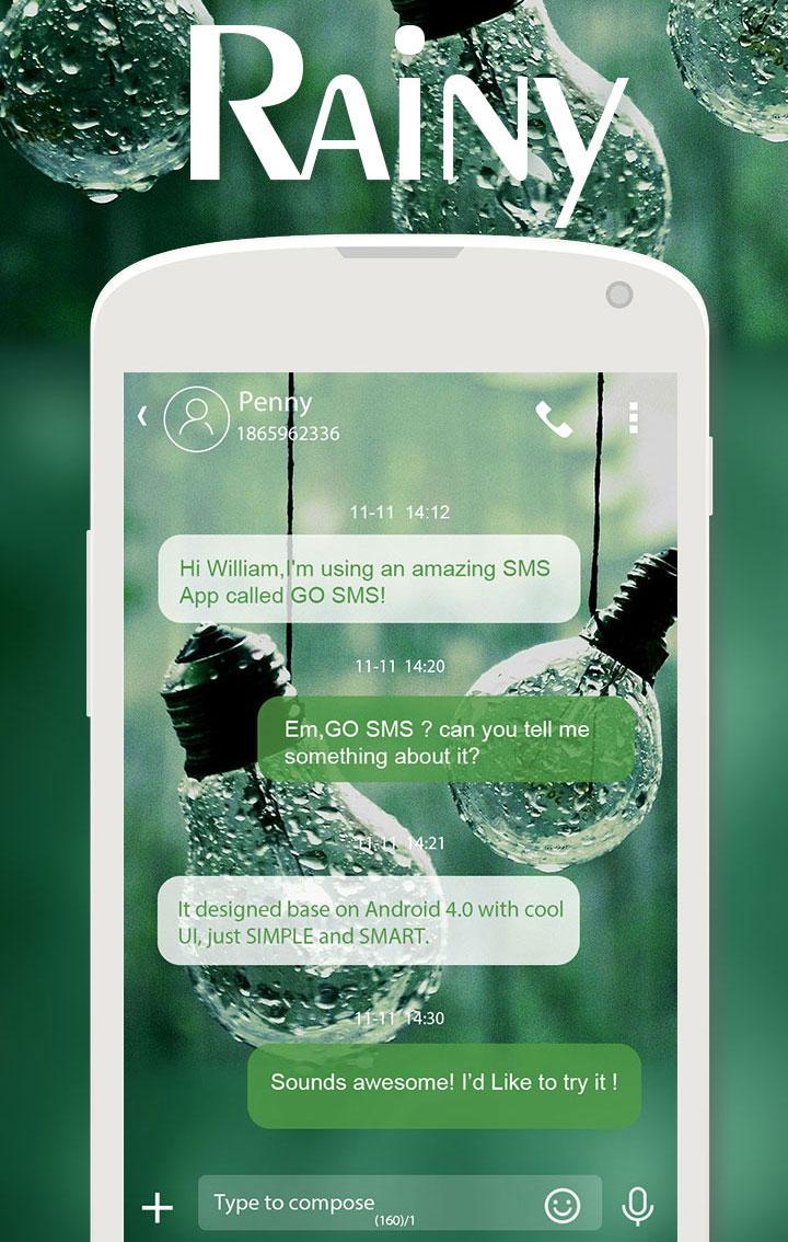 GO SMS PRO RAINY THEME