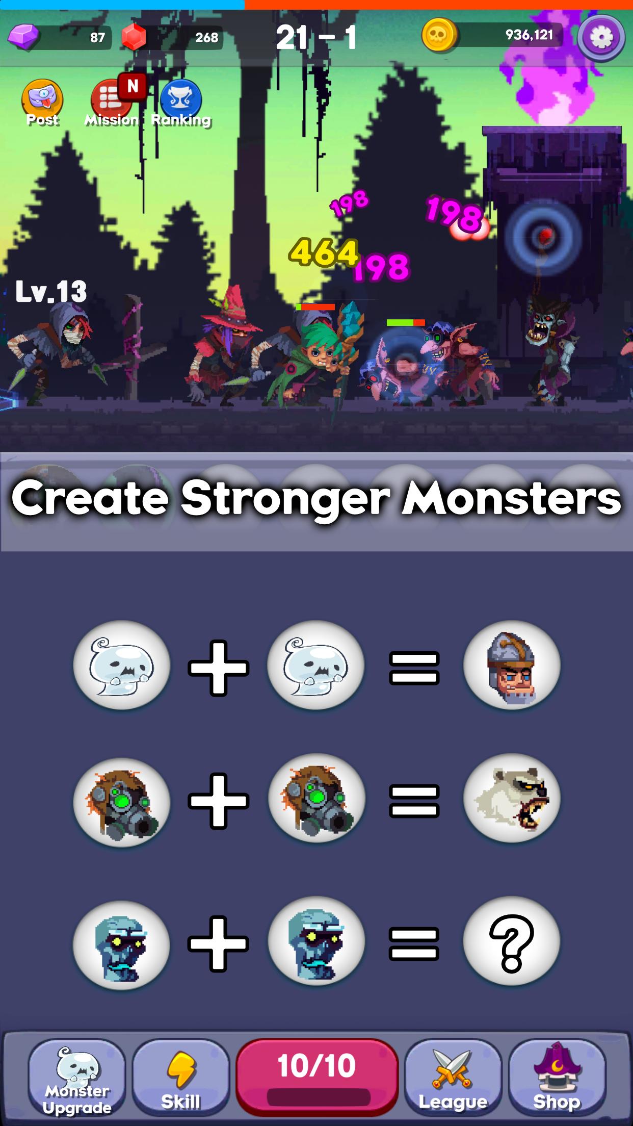 Merge Monster - Offline Idle Puzzle RPG