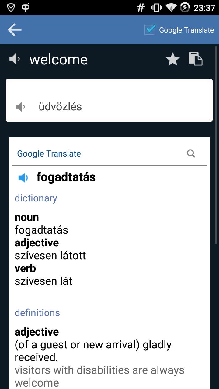 Hungarian English Dictionary