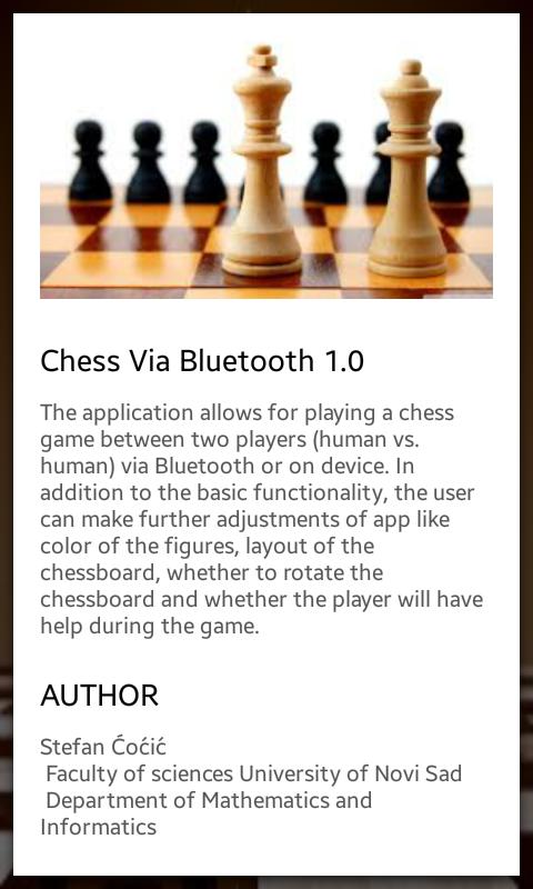 Chess Via Bluetooth