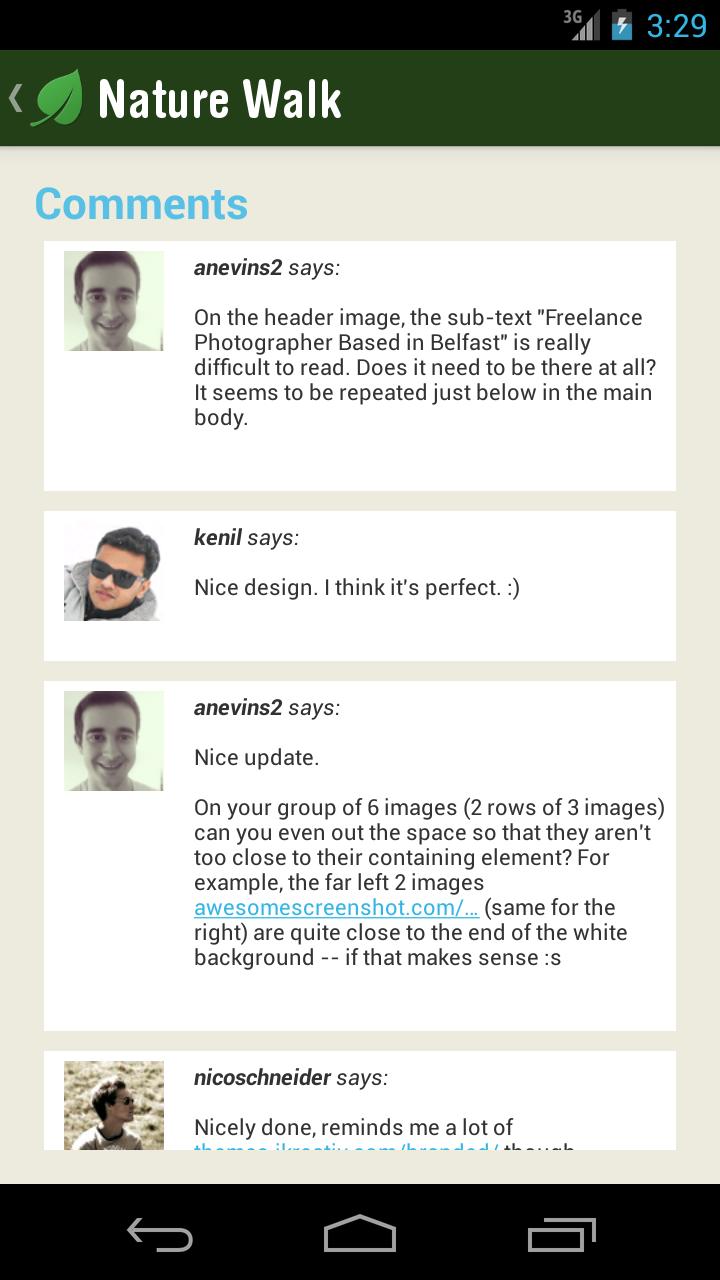 Nature Walk (Forrst Client)