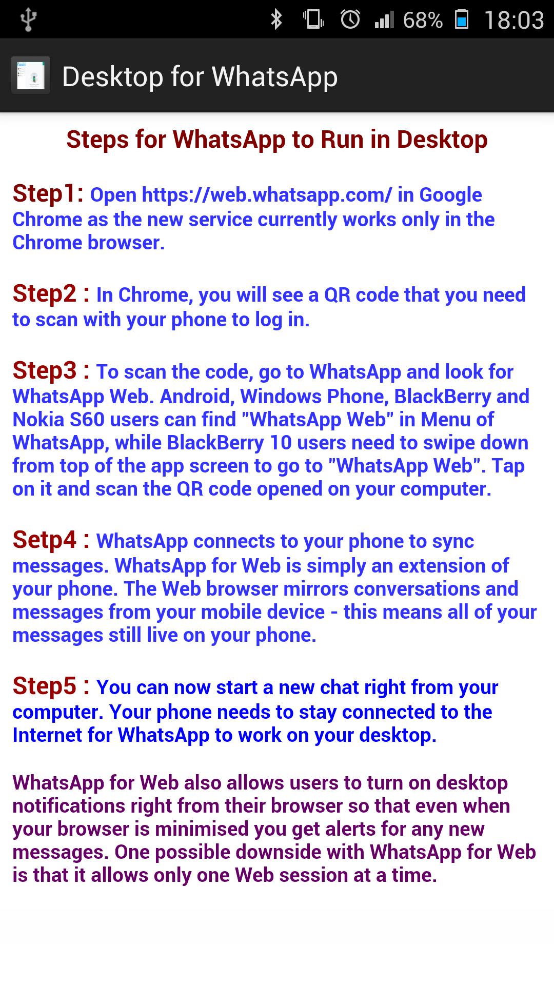 Dual for WhatsApp Steps