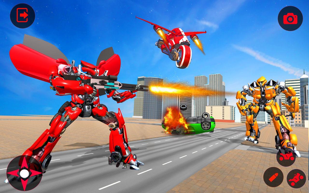 Flying Bike Transformation Robot