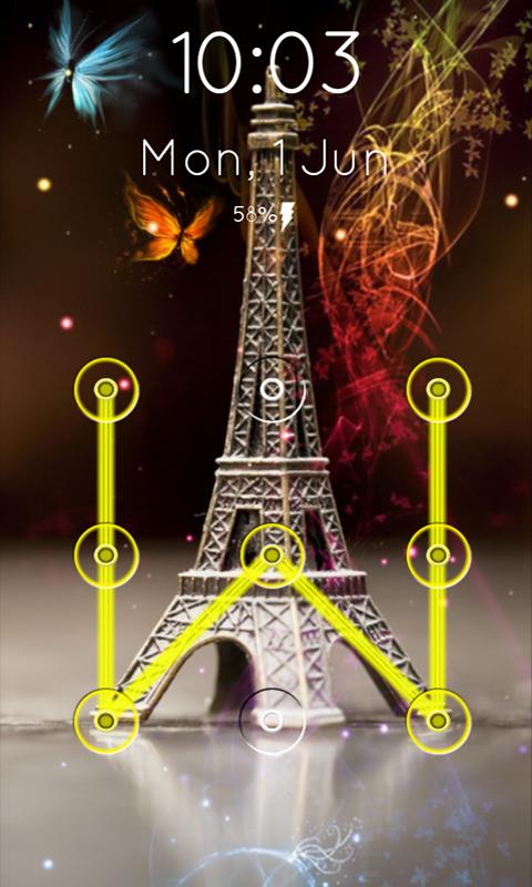 Paris Pattern Screen Lock