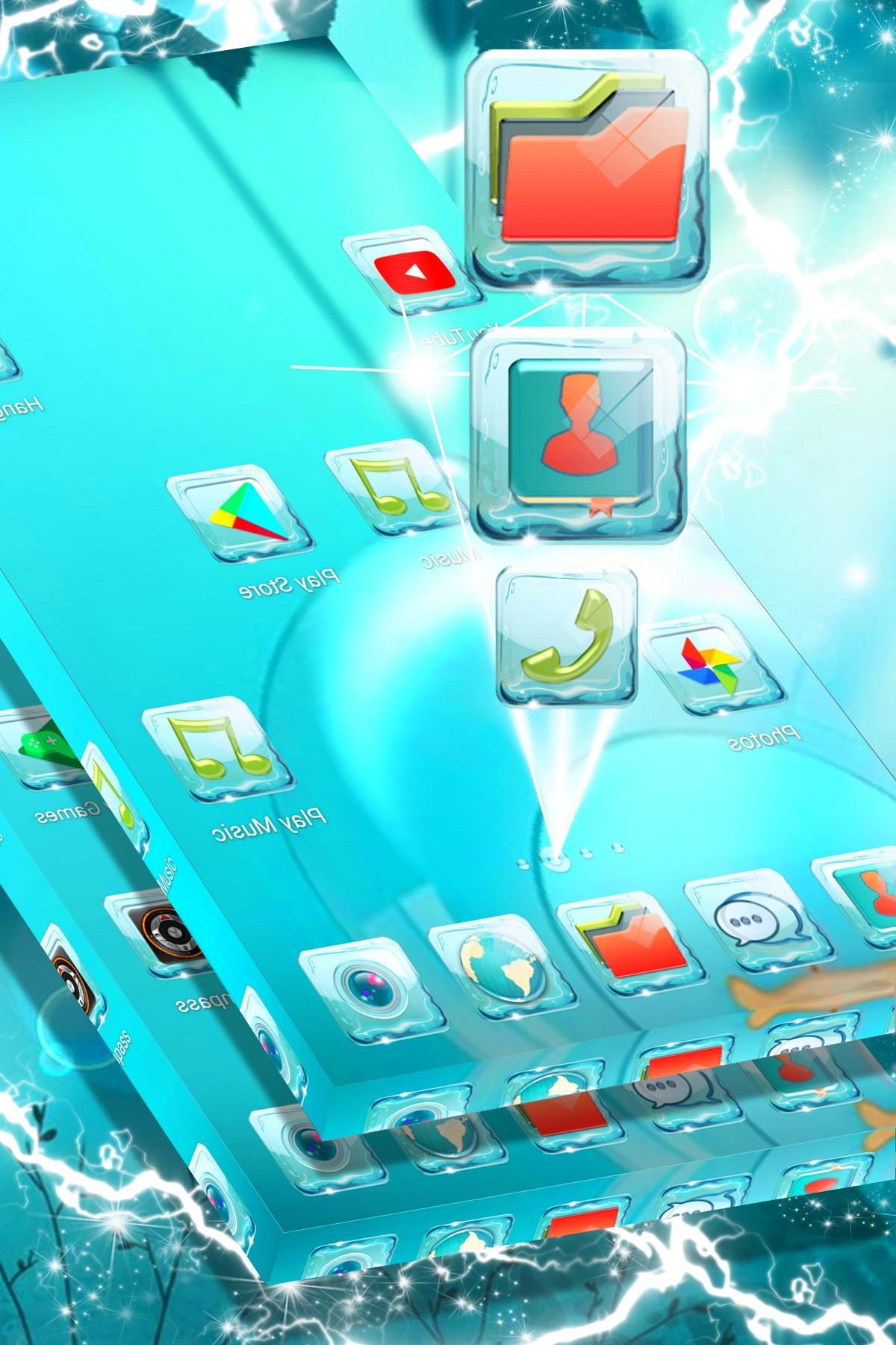 Water Glass Launcher Theme
