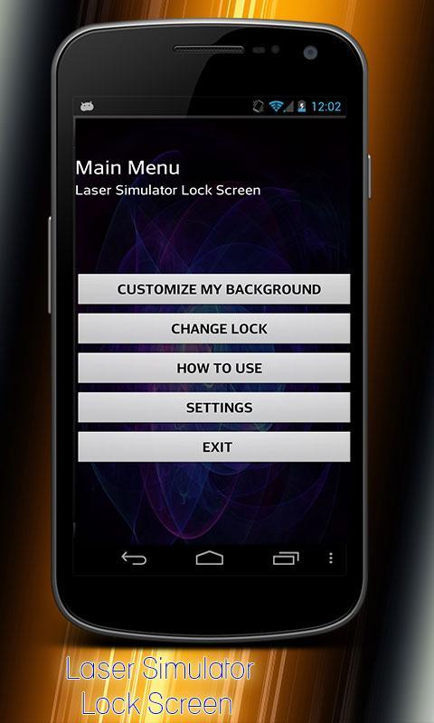 Laser Simulator Lock Screen