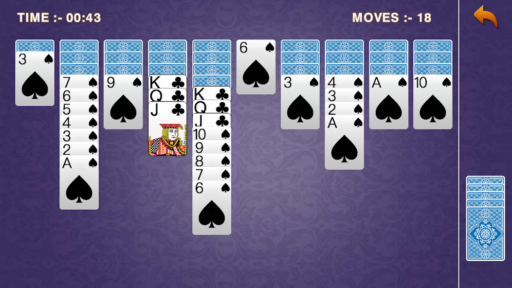 Classic Spider Solitaire Game