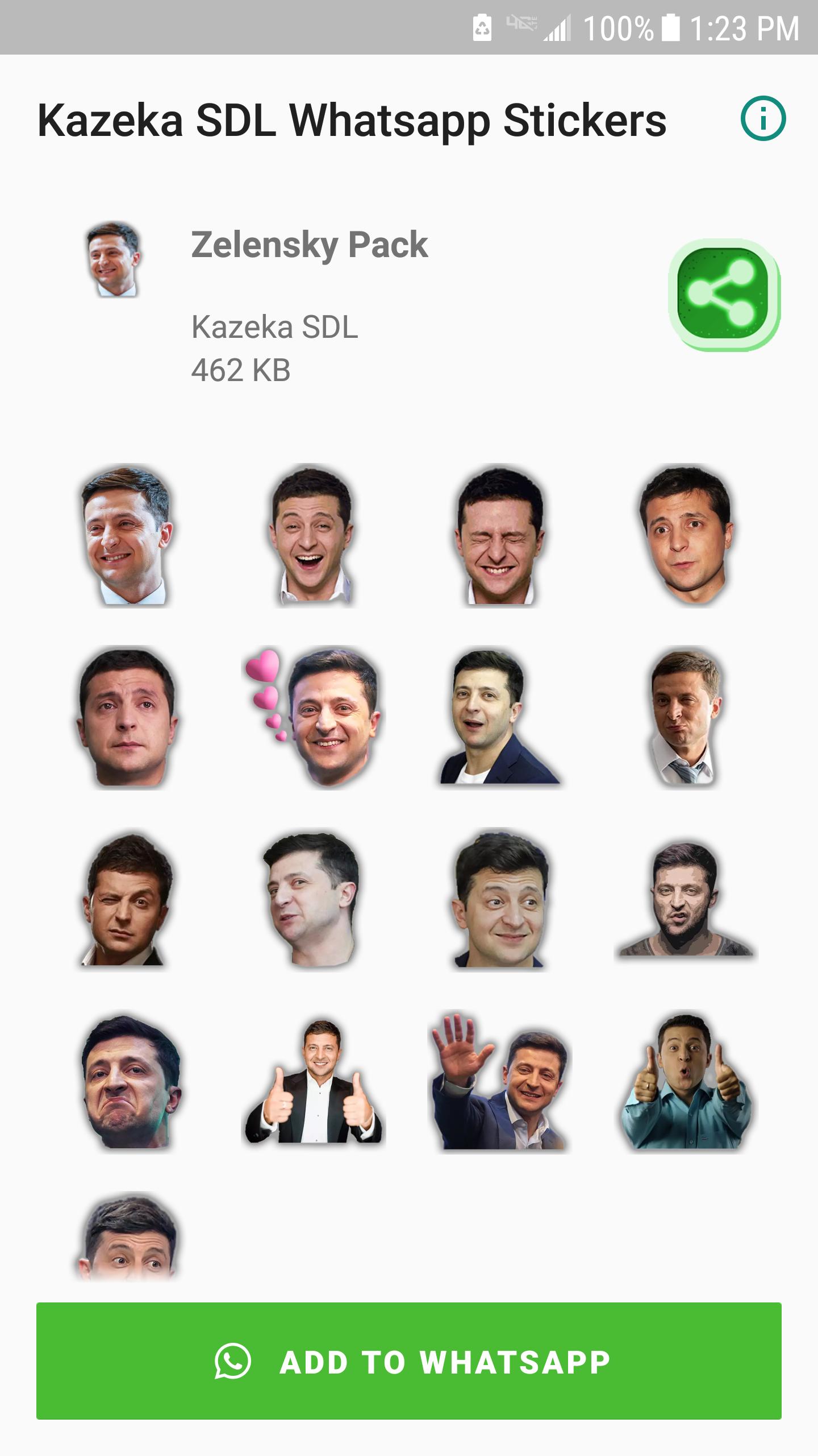 WAStickers: President Zelensky