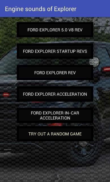 Engine sounds of Explorer