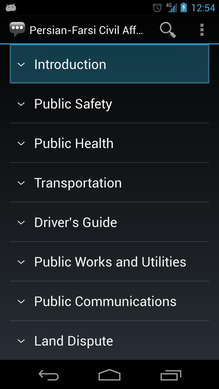 Persian-Farsi Civil Affairs