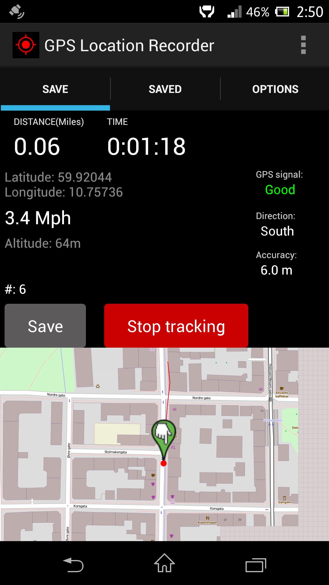GPS Distance Location Tracker