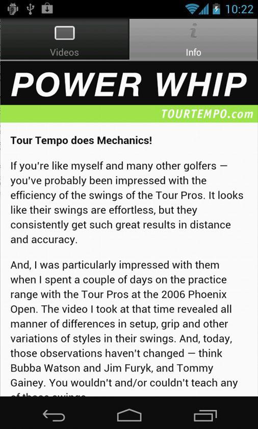 Tour Tempo - Power Whip Golf