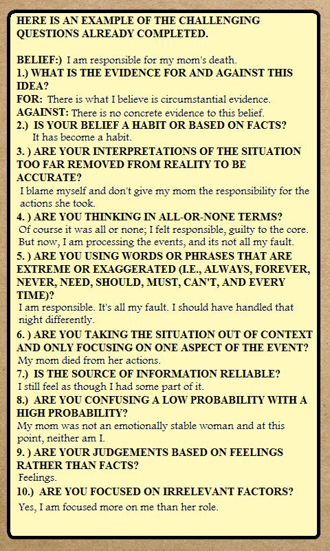 Cognitive Behavioural Therapy