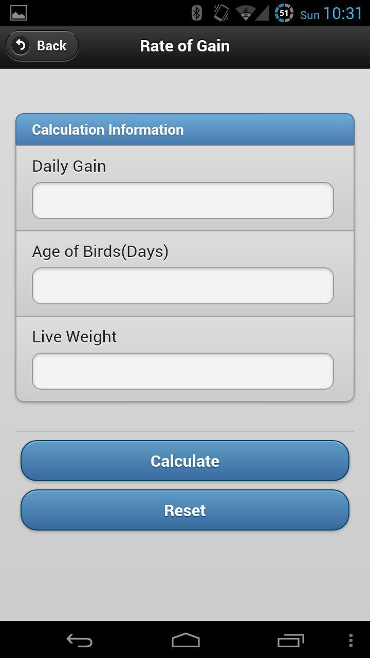 Poultry Calculators