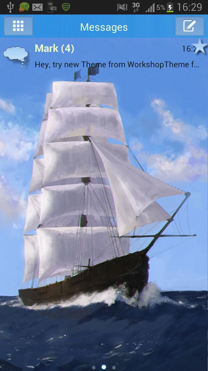 GO SMS Pro Theme Sea Ship