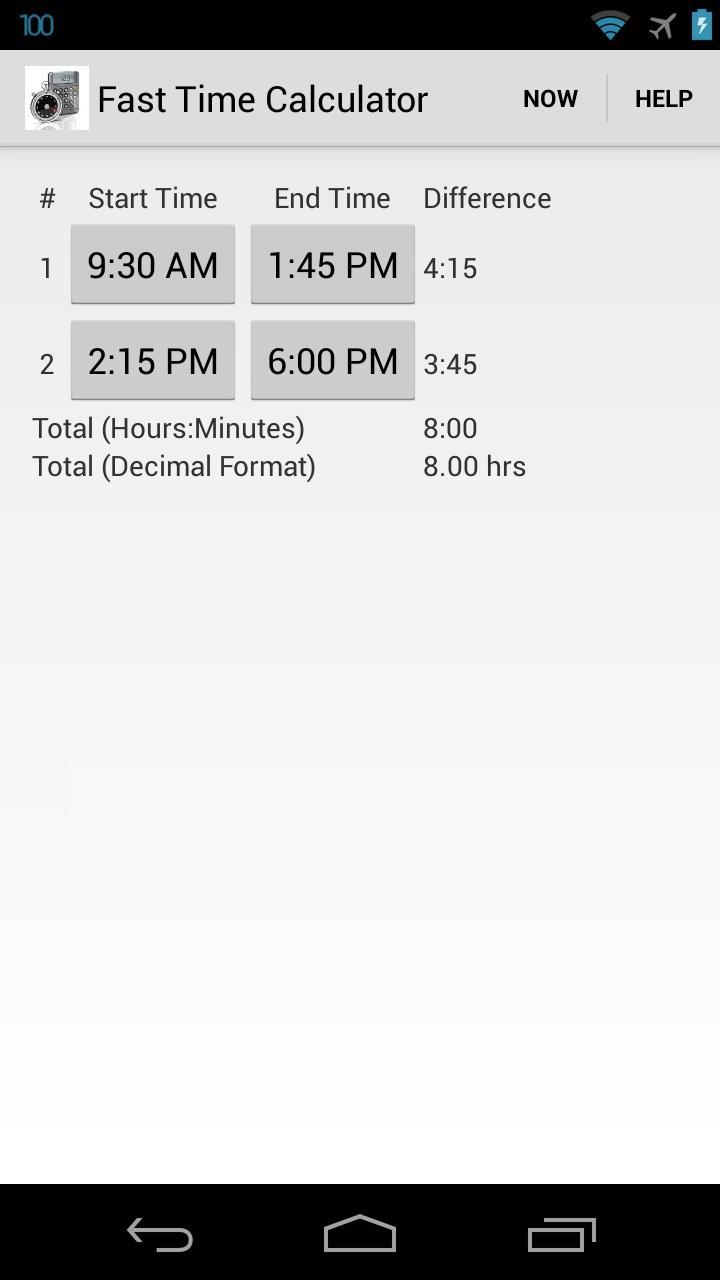 Fast Time Calculator!