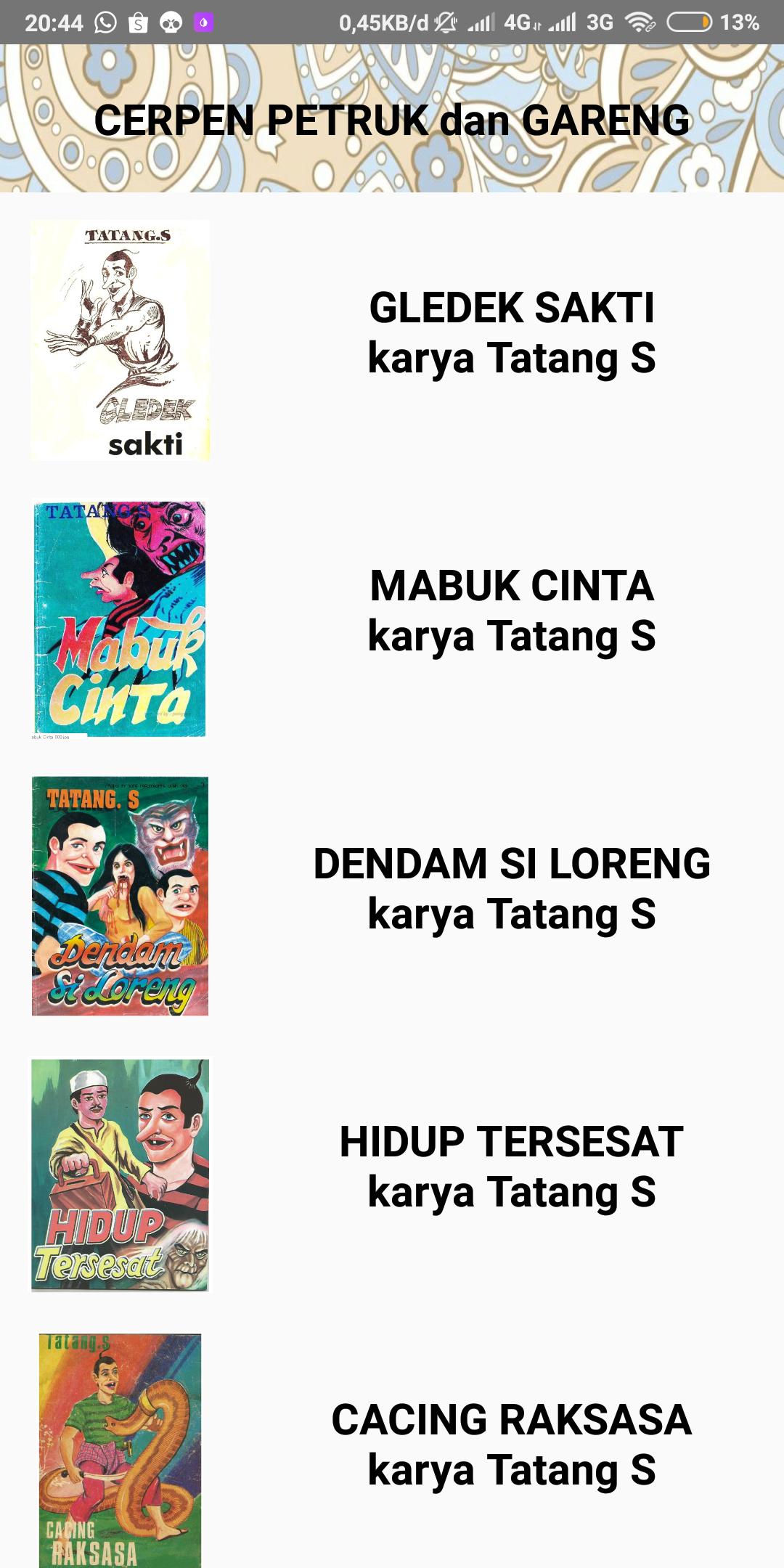 Cerpen Petruk&Gareng