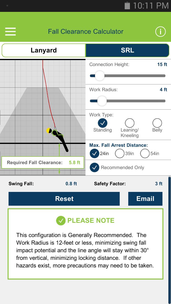 Fall Clearance Calculator