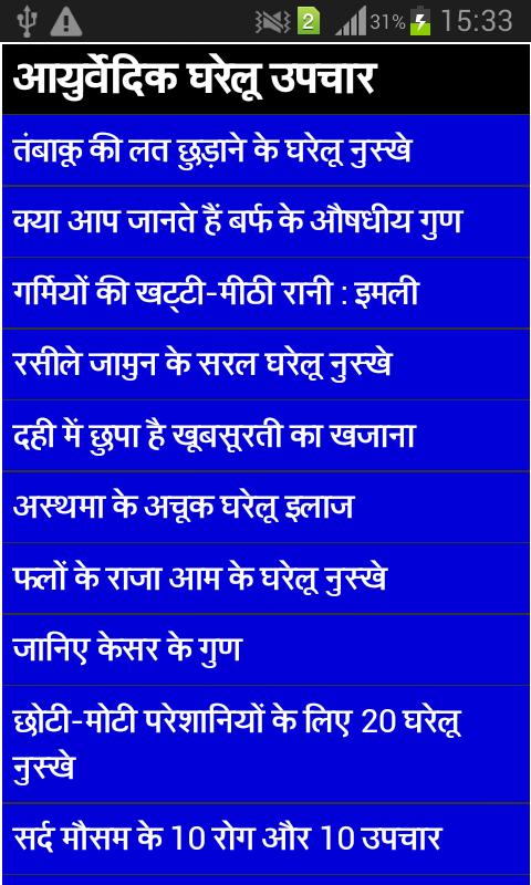 gharelu nuskhe by ayurveda