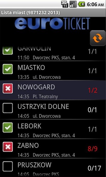 euroTICKET ET Odprawa