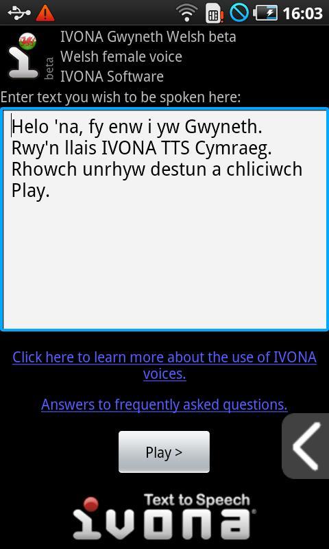 IVONA Gwyneth Welsh beta